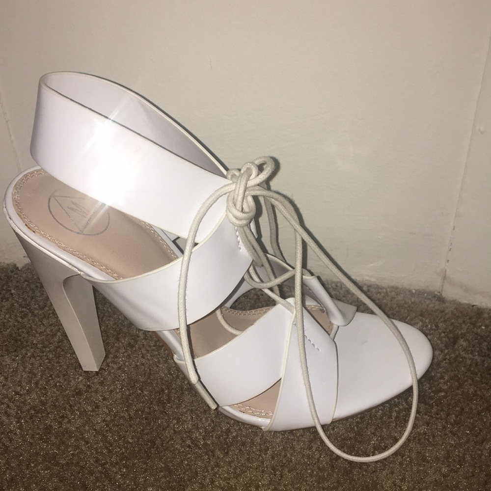 white missguided heels.